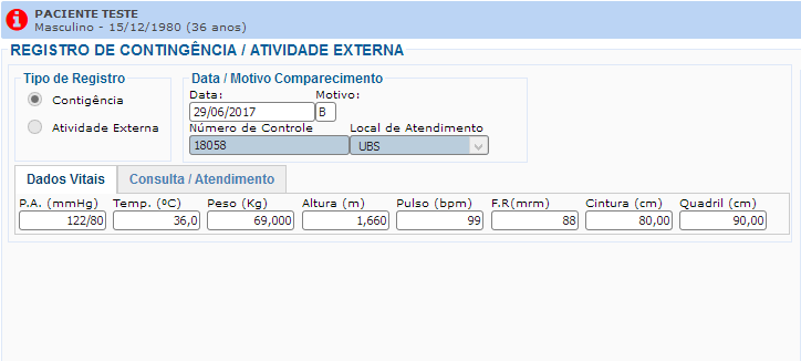 Contingência e atividade externa